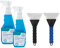 2X Soft Grip Ice Scraper & 2X 500ml Concentrated De Icer Spray for Car - Ultimate Ice Scraper for Car Windscreen, Car Window Scraper, and DeIcer for Fast Frost Removal & Prevention (Assorted Colors)