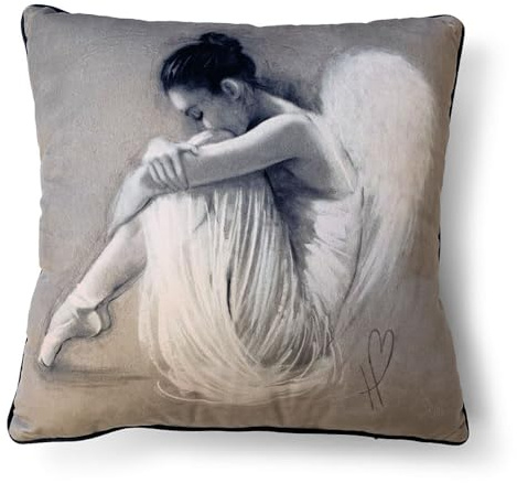 Pyramid International Hazel Bowman 'Angel Wings IV' 40x40 Cushion - Serene and Artistic Design for Any Space - One Size