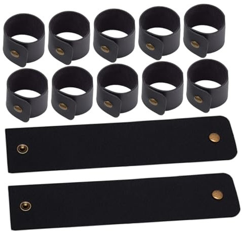 MAGICLULU 12 Stück Serviettenringe Aus Kunstleder Moderne Serviettenhalter Für Tischdekoration Hochzeit Abendessen Party Weihnachten