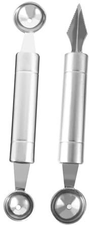 Cabilock 2piezas Cucharas Inoxidable Para Helado y Frutas Herramienta De Decoración De Postres y Tallado Para y Frutas