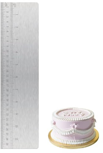 Metal Cake Scraper,12 Inch Cake Scraper Buttercream Smoother,Stainless Steel Cake Smoother for Buttercream,Cake Edge Scraper,Cake Leveller,Icing Scraper Buttercream Smoother for Kitchen Baking