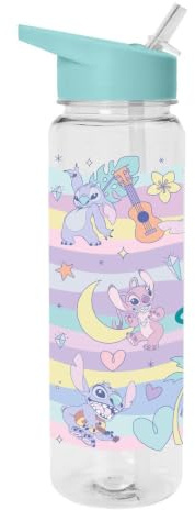 Pyramid International Lilo & Stitch (Planetary) Borraccia in plastica da 700 ml, durevole, riutilizzabile, con coperchio sicuro, divertente regalo Disney per fan e bambini, taglia unica