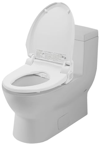 Smart Bidet Beheizter Toilettensitz mit Düse und Fernbedienung, WC Bidet Elektrischer Dusch WC Sitz, Intelligenter Toilettendeckel mit Absenkautomatik, Toilette Sitz mit Warmwasser & Trockner