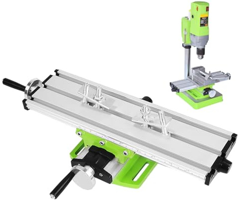 Mini fresatrice da lavoro, asse XY regolabile, macchina in lega di alluminio, piano di lavoro per trapano da banco in miniatura, per lavorazione dei metalli, lavorazione del legno, saldatura e