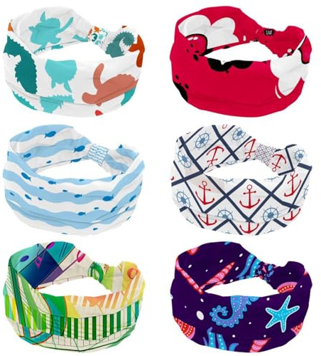 6 diademas anchas para mujer, antideslizantes, turbante, para mujer, boca OMG, amor, nube, bandas elásticas para el pelo, yoga, sudor, deportes, entrenamiento, diadema