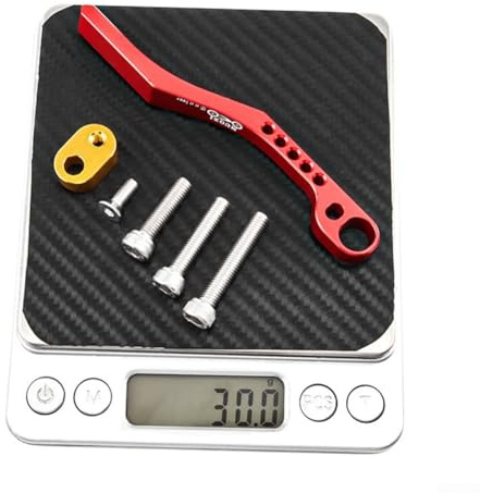 Besttoolifes Rennrad-Kettenführung, Anti-Drop-Vorrichtung für Umwerfer, Aluminiumlegierung + Edelstahl-Frontkettenfänger-Stabilisator, kompatibel mit 34T-50T und (rot)