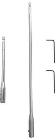 COHEALI Juego de Varillas de Extensión de Broca 150mm y 300mm, Conjunto de 4 Piezas 2 Llaves, Extensor de Brocas para Carpintería y Mantenimiento Mecánico, Herramienta Manual Profesional
