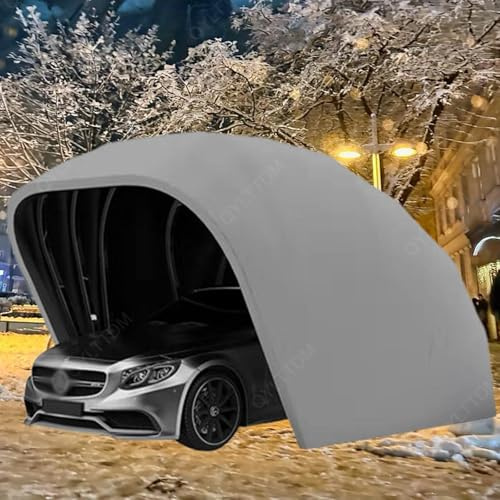 Toldo de garaje portátil de acero inoxidable, totalmente automático, plegable, protección duradera a prueba de lluvia para vehículos en todas las condiciones climáticas