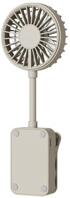 Hangsu Ventilador de clip USB con 3 velocidades y batería de 1200 mAh para viajes, hogar, ventilador de velocidad modificable