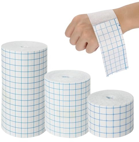 3 Rollen Fixierpflaster Rolle,Medizinisches Klebeband,Paper Tape Medical | Paper Tape Medical 10cmx10m+15cmx10m+5cmx10m Hautfreundlich Wasserfest Geeignet Für Rücken Schultern Hände Beine