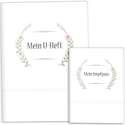 OLGS U-Heft- und Impfpasshülle Set mit Personalisierung | Möpse | Hülle für Kinder Untersuchungsheft und Impfpass | Geschenkidee mit Namen, Geburtsdatum (U-Heft Hüllen Set personalisiert, ohne Motiv)
