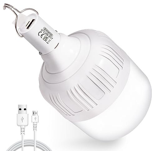 Spurtar Lampada da Campeggio 5000 Lumen LED Lampada Ricaricabile per Tenda da Campeggio, Lampada di Emergenza 5 Modalità di lluminazione, Lanterne da Esterno, Lampada Emergenza Portatile