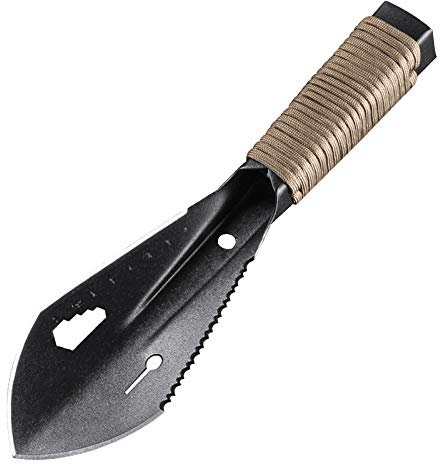 Porcyco Pelle de randonnée à Main Multifonction, Pelle de randonnée, Pelle Pliante, Mini truelle extérieure, Mini Pelle de Survie Multitool, Outil de Camping ultraléger pour la randonnée, Le Camping