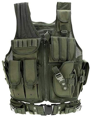 N / C Taktische Luftgewehrweste, Paintballweste für Luftgewehre, verstellbare modulare SWAT-Weste