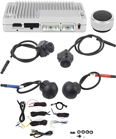 Aramox Car 4 Camera Dvr Security System, 360° Surrounding Camera System Panorama View Backup Parking Monitor Video Recorder with 4 Cameras ABS+Metal