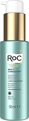 RoC - Multi Correxion Hydrate + Plump Moisturizer SPF30 - Trattamento Antirughe - Protezione Dai Raggi UVA/UVB B - 50ML