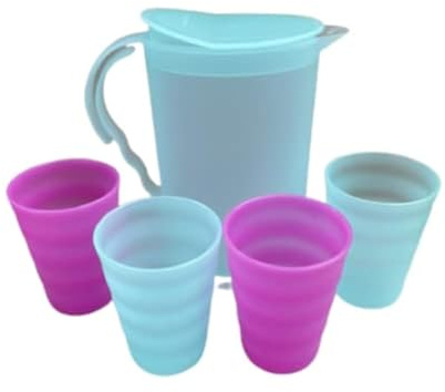 Tupperware Mini Impressions Kids Party Set Pitcher Tumblers Set of 5