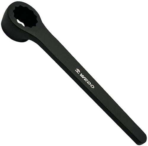 WEDO Konvexer Ringschraubenschlüssel,Ringschlüssel,SW 41mm,Länge 310mm,40 Chromstahl,Verschleißfestigkeit,schwarzer Spray auf der Oberfläche,Robustes,für Mechaniker,Garagenhandwerker