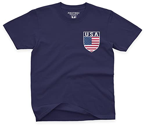Printbox Originals USA Soccer Shirt Kids, USA Soccer Jersey Kids, Soccer Tshirts Youth Boys Girls Navy Blue