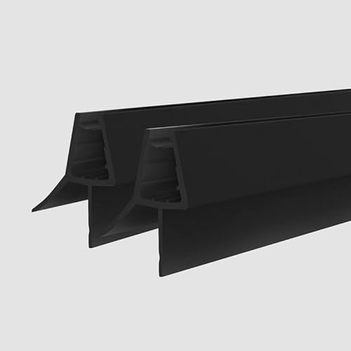 WDWRITTI Duschdichtung | 2x100cm Ersatzdichtung Duschtür | Schwarz Duschtürdichtung | 4mm 5mm 6mm | Glas Bodendichtung | Duschkabinen Dichtungen | Abdichtung Gummilippe