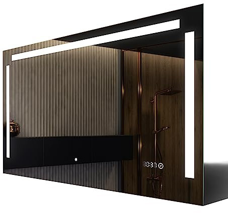 FORAM Badspiegel mit Beleuchtung - Led Spiegel Bad - 140x70 - Badezimmerspiegel Nach Maß - auf Individuelle Bestellung Gefertigt - Modernes Design - Ohne Rahmen