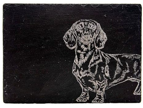 The Just Slate Company Dachshund Slate Cheese Board