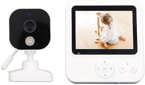 Monitor para Bebés, Detección de Temperatura 2,8 Pulgadas 100-240 V, Monitoreo Remoto de Bebés, Transmisión Inalámbrica para Sala de Estar (Enchufe de la UE)