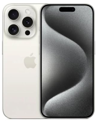 Apple iPhone 15 Pro Max, 1TB, White Titanium - Unlocked (Renewed)