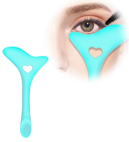 LJFEA Eyeliner-Schablonen Flügelspitzen, Silikon-Eyeliner-Hilfe, Multifunktion Lippenstift, Gesichtscreme, wiederverwendbares Silikon-Eyeliner-Werkzeug (Blau)