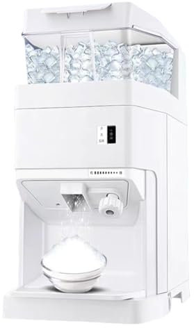Machine à glace pilée commerciale, rasoir à glace électrique domestique, machine professionnelle de fabrication de cônes de neige 400 kg/h, finesse réglable pour raser la glace rugueuse et fine