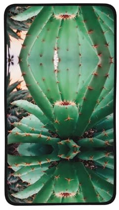 PHAYAH Asciugamano assorbente in pile corallo con motivo cactus agave per hotel, yoga, palestra, doccia, spa, asciugamano da bagno 40,6 x 71,1 cm