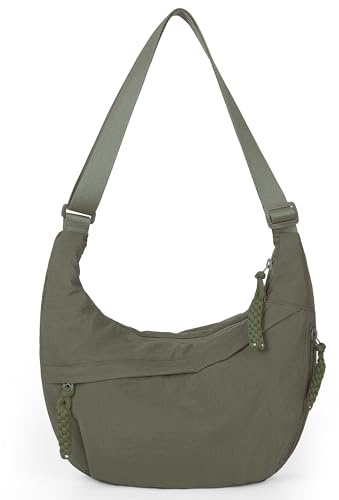 GSenhui Crescent Bag for Women - Half Moon Nylon Dumpling Sling Crossbody With Multi Pockets for Travel - Side Hobo Shoulder Bag