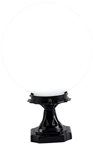 Uonlytech Titel Runde Außenlampe Mit Kugel-design Wetterfeste Pollerleuchte Für Garten Terrasse Und Einfahrt Inklusive Basis