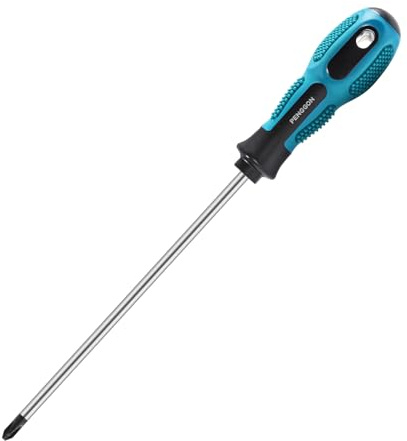 Skweawert PH2 6mm Cacciavite Phillips Magnetico Cacciavite a croce Con 300mm/11.81 Cr-V Albero Rotondo Antiscivolo Manico Comodo