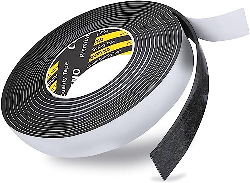 COUMENO EVA Single-Sided Adhesive Foam Tape, Single-Sided Sealing Strip Foam Pad Sponge Tape Window Weatherproof, Self-Adhesive Insulation Sealing Tape 1.18inX9.84FT