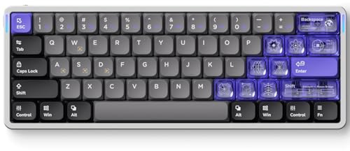 nuphy Air60 HE Gaming-Tastatur mit Magnetschalter | kabelgebundene mit 61 Tasten,60% kompakt, Einstellbarer Betätigungspunkt, 8 kHz Abfragerate,Low-Profile-Tastatur