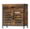EUGAD Mobiletto, Mobile Lavabo, Mobile Bagno, con 1 Cassetto Grande, 2 Ante a Ribalta, Ripiano Regolabile, MDF, 60x30x60cm, Marrone Rustico