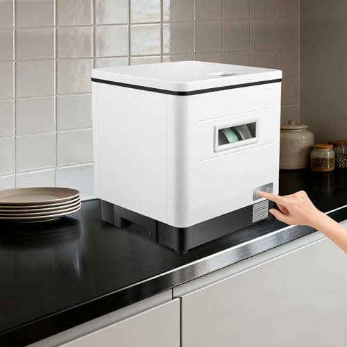Bordsdiskmaskin, DSYOGX liten diskmaskin 800 W diskmaskin med 360° vattenrotationsspruta för 6 bestickuppsättningar, max. Vattenförbrukning 12 l