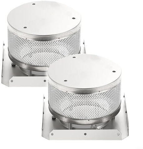 HOHOVYVY Filet de combustion, chauffage pyramidal 4 côtés en acier inoxydable, remplace parasol émetteur et socle pour la terrasse (distance de trou 7 cm)