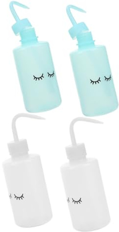 Mobestech 4pcs Watering Squeeze Bottles Rinse Bottle for Eyelash Washing for Indoor Plant Care and Gardening Tools