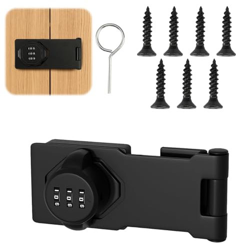Serratura a Combinazione Senza Chiave per Armadi con 7 Viti Design in Lega di Zinco, Serratura Meccanica 4,5 Pollici Password Perfetta per Cassetti di Sicurezza, Porte, Cassetti