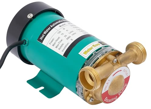 Umwälzpumpe 120W 1 Zoll Kupfer-Wasserpumpe mit automatischer Druckregulierung & Trockenlaufschutz (20-40dB) Selbstansaugende Boosterpumpe Wasserdruckpumpe für Solarheizung und Gartenbewässerung