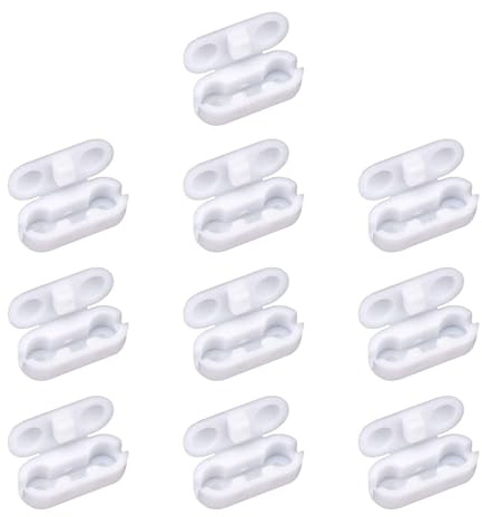 10 Pack Roller Blind Chain Connectors, White POM Blind Cord Connector Clips for 4.5mm Bead Chains, Vertical Blinds & Roller Blind Fittings Repair, Universal for Roman, Venetian Blinds