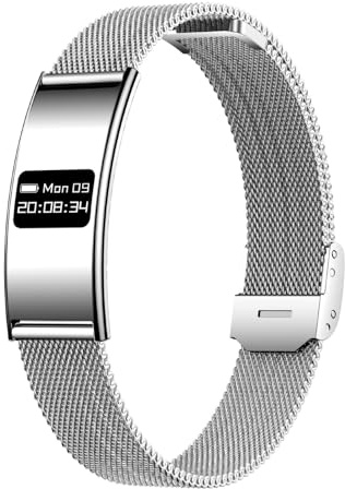 Decumeby Bracelet Intelligent, Traqueur de santé Portable avec Modes Multisports, Traqueur d'activité D'alerte D'appel Mince pour Femmes et Hommes (Silver)