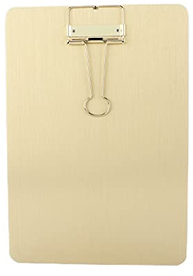 Haofy Dossier de Presse-papiers Durables Antirouille pour écrire et Peindre, Presse-papiers en Métal Multifonctionnel pour Fournitures Scolaires et de Bureau (GOLD)