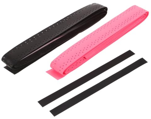 SUPVOX Nastro per Impugnatura Mazza da Golf 4 Pezzi in Pu Antiscivolo e Traspirante Design Doppio Colore Nero e Rosa per Pratica e Tornei di Golf