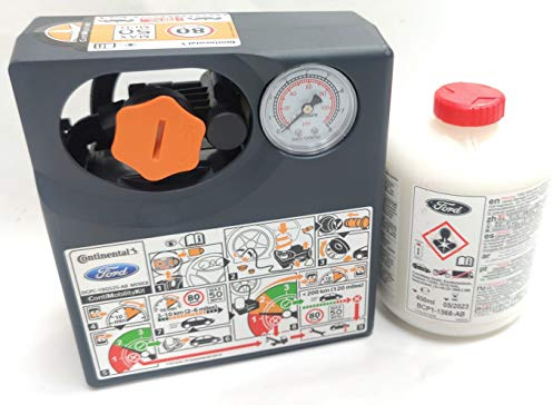 CONTINENTAL TYRE PUNCTURE REPAIR PUMP + SEALANT GLUE BOTTLE COMPRESSOR INFLATOR FOR ALL STANDARD VEHICLES
