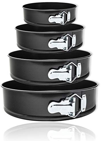 mixed24 4er Set Backformen Ø 18cm 24cm 26cm 28cm Springformen Kuchenform Rundform Blechform