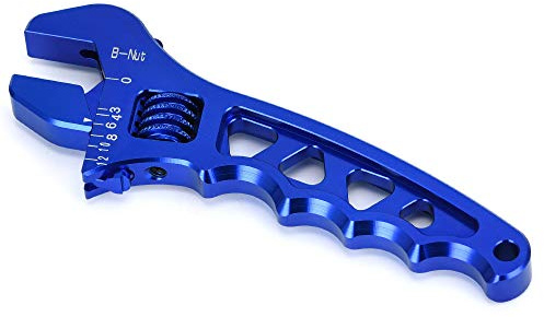 PTNHZ AN Adjustable Wrench Lightweight Aluminum AN3-AN12 Hose Fitting tool spanner (Blue)