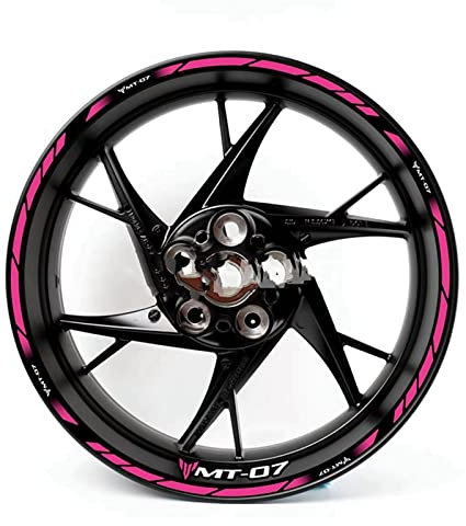 ROANNY Felgenband Reflektierende Aufkleber Für Motorrad-Vorder- Und Hinterreifen, wasserdichte Aufkleber, Zubehör Für Yamaha MT 07 2020 2021 (Color : 11)